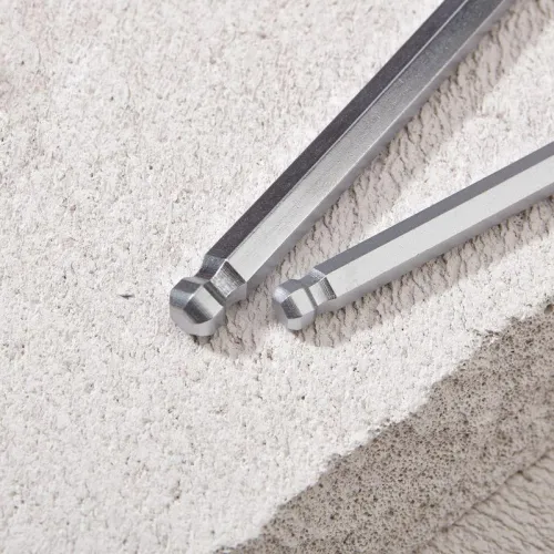 Набор ключей имбусовых Tamper-Torx 9шт ТТ10-ТТ50 закаленные удлиненные никель Kranz KR-12-5221 фото 3