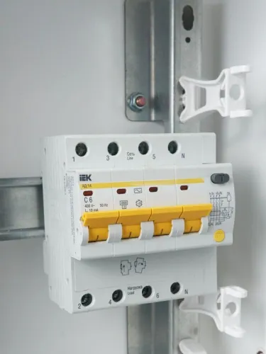 Выключатель автоматический дифференциального тока 4п C 6А 10мА тип AC 4.5кА АД-14 KARAT IEK MAD10-4-006-C-010 фото 3