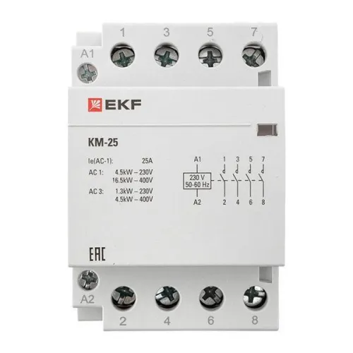 Контактор модульный КМ 25А 4NО (3 мод.) EKF km-3-25-40 фото 9