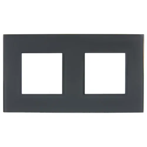 Рамка 2-м SKANDY SK-F22G стекло графит IEK SK-M22-G-K53 фото 2