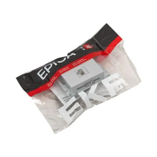 Розетка СП Эпика HDMI + RJ45 кат.5 механизм алюм. EKF UP1-SOA-HDMI+RJ45 фото 3