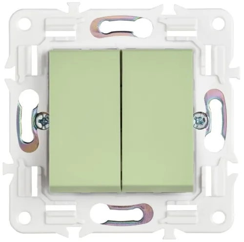 Выключатель проходной 2-кл. SKANDY 10А SK-V05G мятный IEK SK-V22-0-10-K06 фото 2