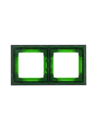 Рамка Levit 2п зел./дым. черн. ABB 2CHH015020A6067 фото 2