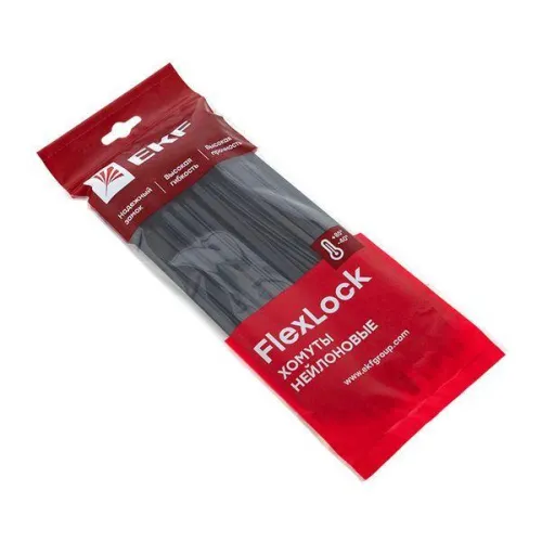Хомут P6.6 4.8х200 FlexLock стандартный черн. (уп.100шт) PROxima EKF plc-fl-ctsb-4.8x200 фото 3