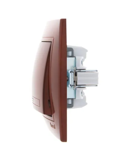 Выключатель 1-кл. СП Mira 10А с подсветкой вишня LEZARD 701-0601-111 фото 3