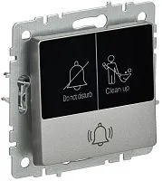 Кнопка звонка BRITE 10А ВС10-1-9-БрС для отелей с индик. механизм сталь IEK BR-V14-2-10-K46