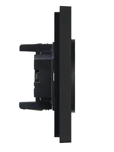 Розетка 2-м СП FORTE&PIANO FP125 10А без заземл. защ. шторки безвинт. крепл. черн. IEK FP-R23-10-1-K02 фото 4