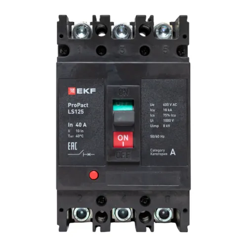 Выключатель автоматический 3п 40А 18кА LS125 ProPact EKF mccb-125-18-3-40-ls фото 6