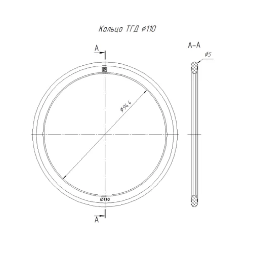 Кольцо уплотнительное для двустенной трубы d110мм (уп.4шт) Промрукав PR13.02765 фото 2