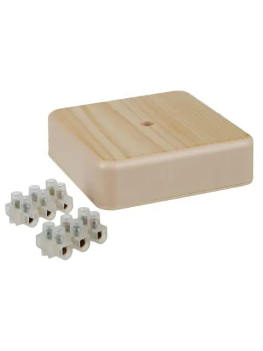 Коробка распаячная ОП 75х75х20 IP20 КМ41212-04 (6 клем. 6кв.мм) сосна IEK UKO10-075-075-020-K34 фото 3