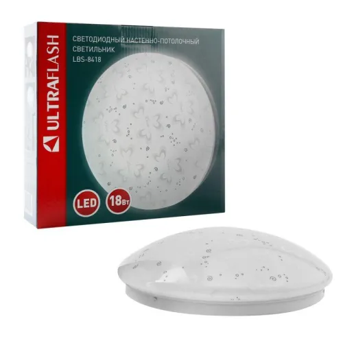 Светильник светодиодный LBS-8418 18Вт 4500К spring настенно-потолочный Ultraflash 15153 фото 4