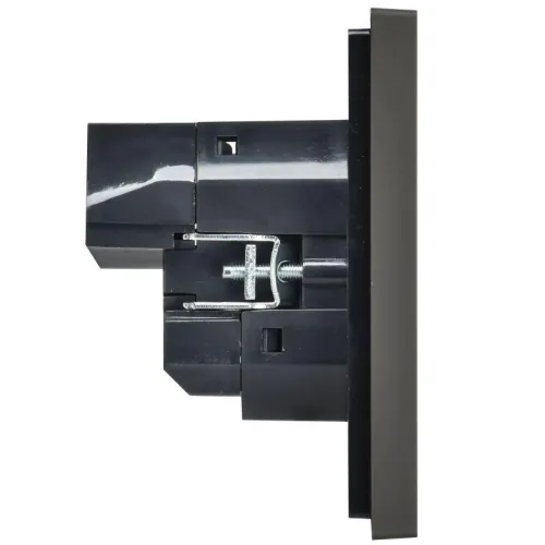 Розетка FORTE&PIANO FP345 16А USB A+A 3.1А с заземл. защ. шторки винт. крепл. сер. IEK FP-R14-16-U21-D31-K03 фото 3