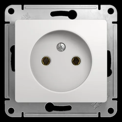 Розетка 1-м СП Glossa 16А IP20 без заземл. механизм бел. SE GSL000141 фото 2