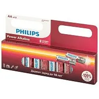 Элемент питания алкалиновый AA/LR6 1.5В Power (блист. 12шт) Philips Б0064661