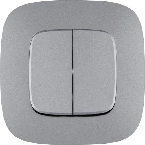 Выключатель 2-кл. СП Valena Allure 10А IP20 250В с лицев. панелью безвинтов. зажимы механизм алюм. Leg 752905 фото 4