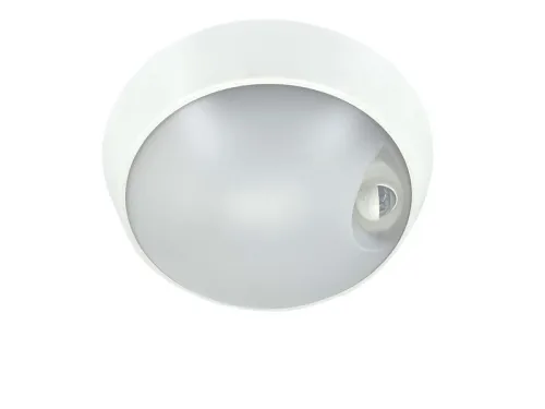 Светильник светодиодный WP 15 C 12W OP 840 D220 WH MDM 220х80мм 12Вт 4000К IP54 ЖКХ круглый пылевлагозащ. с датчиком движ. бел. Русский Свет 15071523453