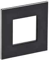 Рамка 1-м SKANDY SK-F31Bl металл черн. IEK SK-M12-M-K02