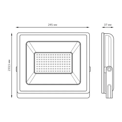 Прожектор светодиодный Elementary 100Вт 6500К IP65 9500лм 170-264В ДО черн. GAUSS 613100100 фото 6
