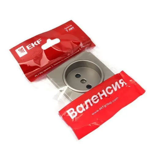 Панель лицевая Валенсия для розетки 1-м 10А защ. шторки без заземл. кашемир PROxima EKF ESR10-L-022-40 фото 4