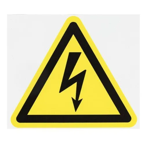 Знак пластик "Опасность поражения электрическим током" (Молния) W08 100х100мм PROxima EKF pn-1-01 фото 3