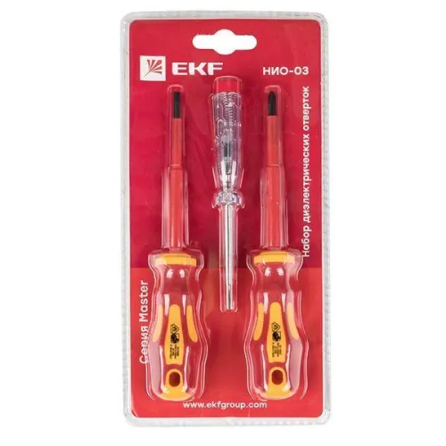 Набор диэлектрических отверток НИО-03 Master EKF ndo-03 фото 4