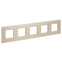 Рамка 5-м SKANDY SK-F35Sh металл шампань IEK SK-M52-M-K37