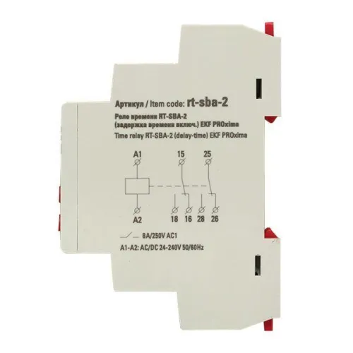 Реле времени RT-SBA-2 (задержка времени включ.) PROxima EKF rt-sba-2 фото 6