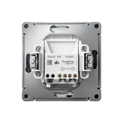 Выключатель кнопочный 1-кл. ArtGallery быстрозажим. клем. механизм грифель SE GAL000715S фото 3