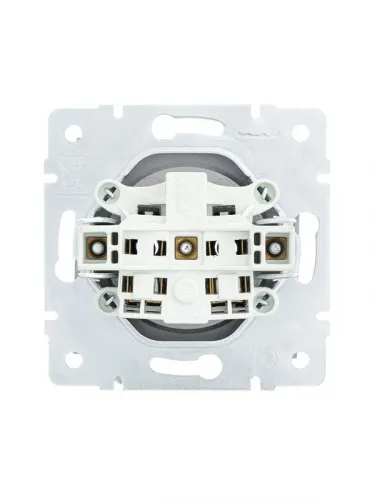 Розетка 1-м СП Vesna без заземл. ПБТ механизм платина LEZARD 742-3588-121B фото 3