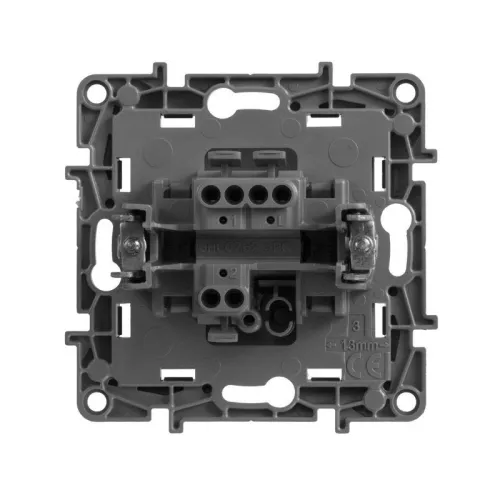 Переключатель 1-кл. СП Etika 10А IP20 250В 10AX авт. зажимы механизм алюм. IEK 672405 фото 2