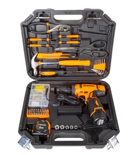 Дрель-шуруповерт аккумуляторная ДА-12Л-2КН с набором инструментов Вихрь 72/14/35 фото 2