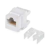 Вставка Keystone Jack RJ45 (8P8C) 180град. кат.6A Dual IDC (110&Krone type) бел. Cabeus 7654c