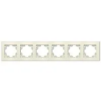 Рамка 6-м Афина универс. сл. кость (ivory) Universal A1043-I