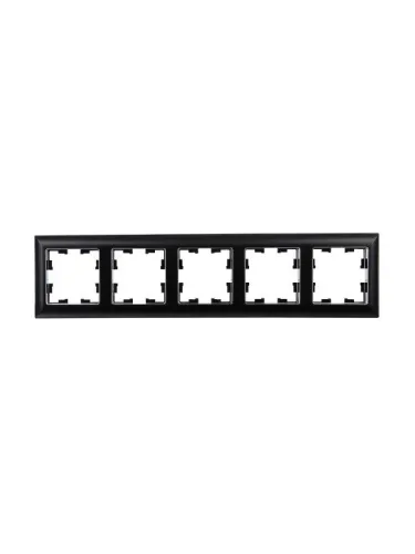 Рамка 5-м BRITE РУ-5-Бр хром/черн. IEK BR-M52-12-2-K23 фото 2