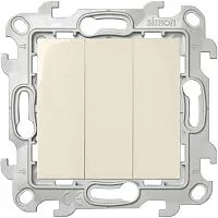 Выключатель 3-кл. 1п 2мод. СП Simon 24 10А IP20 механизм сл. кость Simon 2450391-031