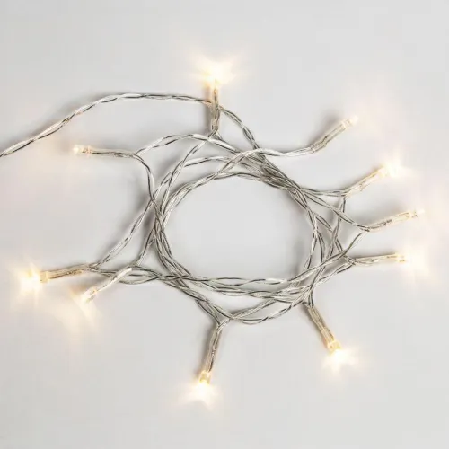 Гирлянда светодиодная универсальная 1.2м 10LED тепл. бел. 0.1Вт IP20 провод ПВХ прозр. элементы питания 2хAA (не в компл.) Neon-Night 303-073 фото 4