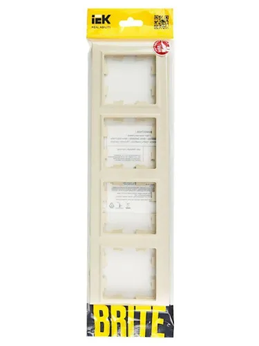 Рамка 4-м BRITE РУ-4-БрКр беж. IEK BR-M42-K10 фото 5