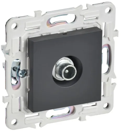 Розетка телевизионная проходная TV SKANDY SK-A17T титан IEK SK-A10-P-K48