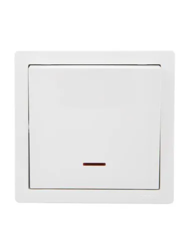 Выключатель 1-кл. ОП LETO с индикацией бел. LEZARD 752-0200-111