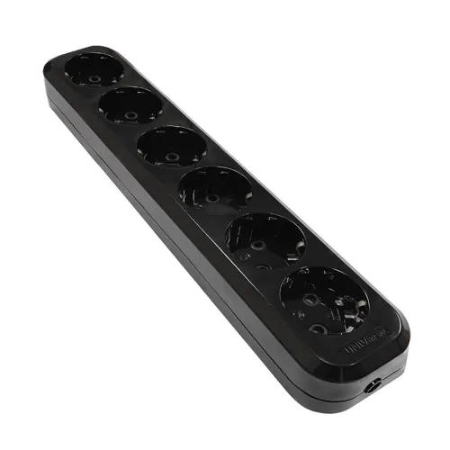 Колодка удлинителя 6-м с заземл. АБС-пластик черн. UNIVersal 2240