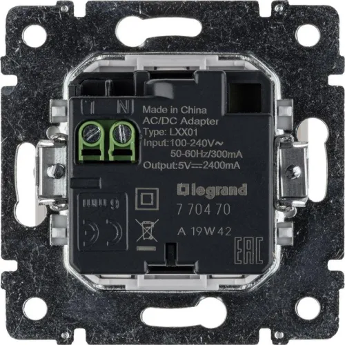 Розетка USB 2-м СП Valena бел. Leg 770470 фото 10