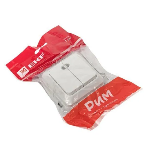 Выключатель 2-кл. ОП Рим 10А IP20 с индикатором бел. EKF ENV10-123-10 фото 4