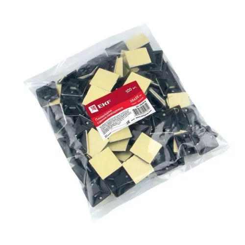 Площадка самоклеящаяся 25х25мм черн. (уп.100шт) EKF plc-25x25-b фото 4