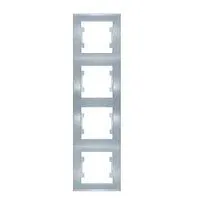 Рамка 4-м Бриллиант верт. серебр. UNIVersal 7949742