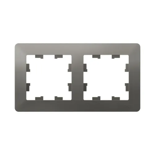 Рамка 2-м AtlasDesign Air сталь/дым. черн. SE ATN220902 фото 3