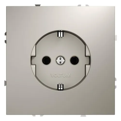 Розетка 1-м СП S70 16А с заземл. механизм кашемир Voltum VLS040103