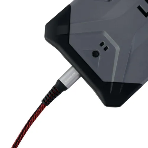 Кабель USB-Lightning ELX-CDC09-C43 3А 1.5м черн./красн. ткань зарядка+ПД коробка Ergolux 15310 фото 3