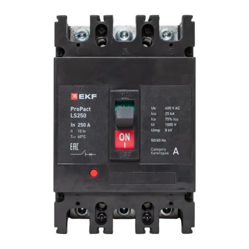 Выключатель автоматический LS250 25кА 3P 250А ProPact EKF mccb-250-25-3-250-ls фото 2