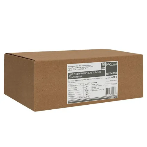 Щит ЩУРн-П 3/8 (379х216х113) IP55 пласт. PROxima EKF pb-3/8-55 фото 2