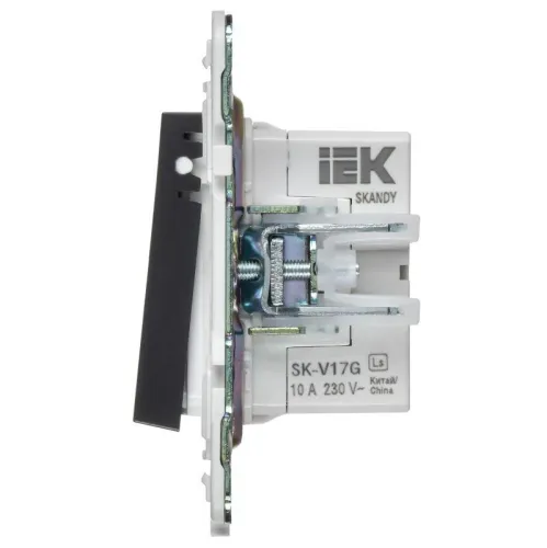 Кнопка звонка SKANDY 10А SK-V17G для отелей с индикацией графит IEK SK-V14-2-10-K53 фото 4